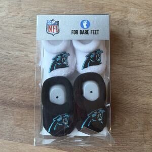 Carolina Panthers Football NFL Team One Size Baby Infant Bare Feet Booties NEW